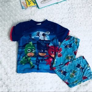 PJ Masks Pajama Set Size 4T Red and Blue Sleepwear